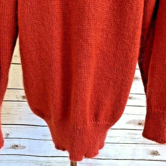 Women Long Sleeve Pull Over Partial Button Down Collar Casual Sweater Size Large - Picture 10 of 12